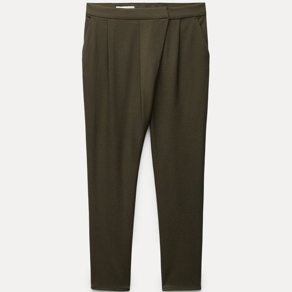 ZARA M (L) Khaki Wrap Pants ZW COLLECTION 1749/242 $69.90 - Picture 6 of 13